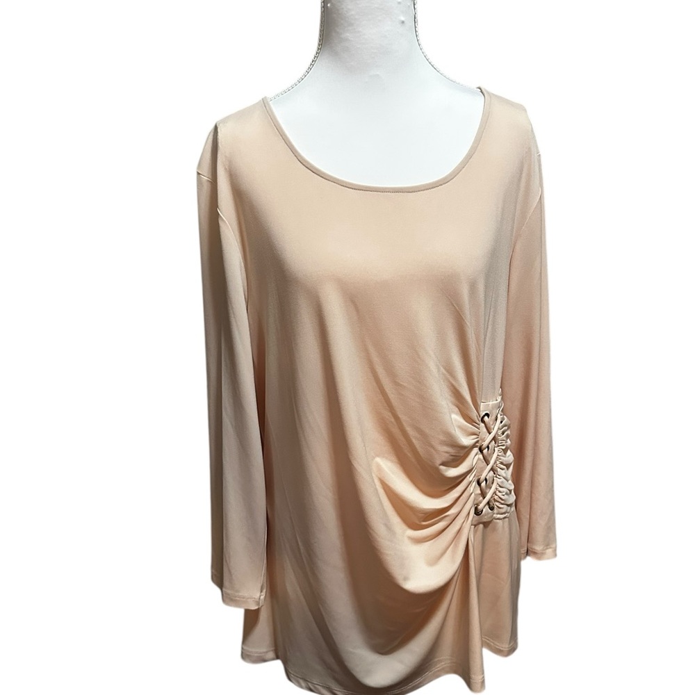 Calvin Klein Ruched Side Tie Blouse size XL NWT